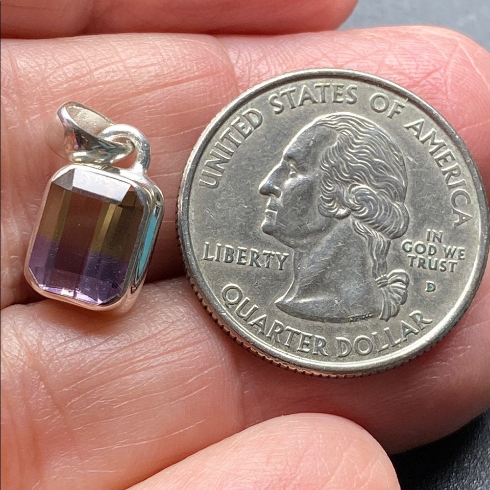 Ametrine Pendant in Solid Sterling Silver 925 - Picture 6 of 7